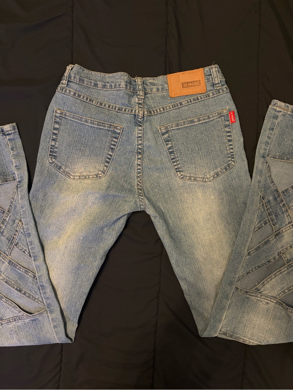 Lemore denim jeans with cut out strappy design - Picture 4 of 8